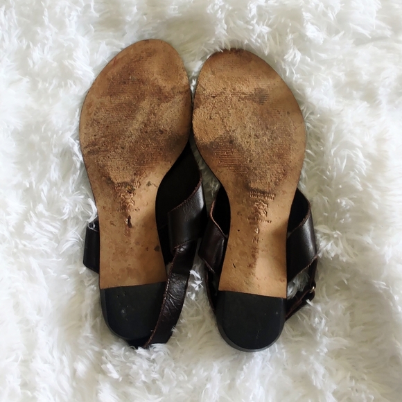 Vintage Talbot's Brown Leather Thong Sandals Size 9 N - Picture 2 of 9